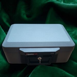 SentrySafe Gray 1110 Gray Fireproof Safe Security Box Key Lock